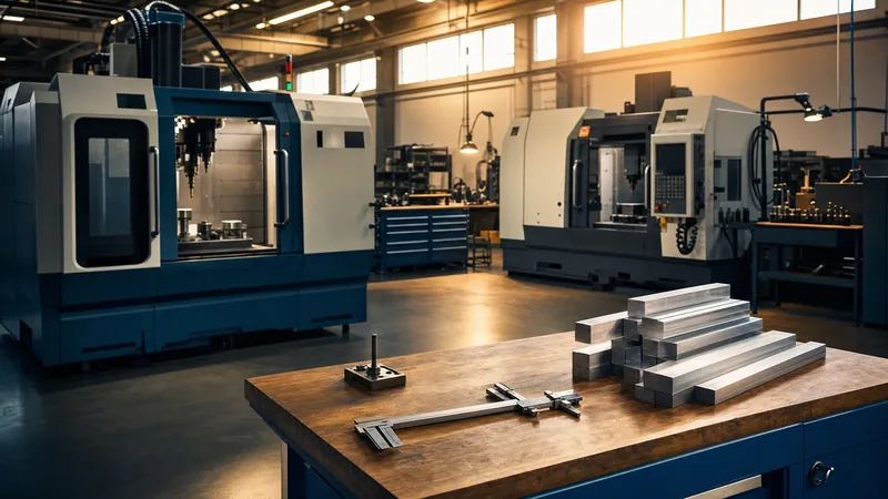 A clean machine shop floor with CNC machines and stacked metal stock, How to Start a Manufacturing or Machine Shop Business in Wisconsin