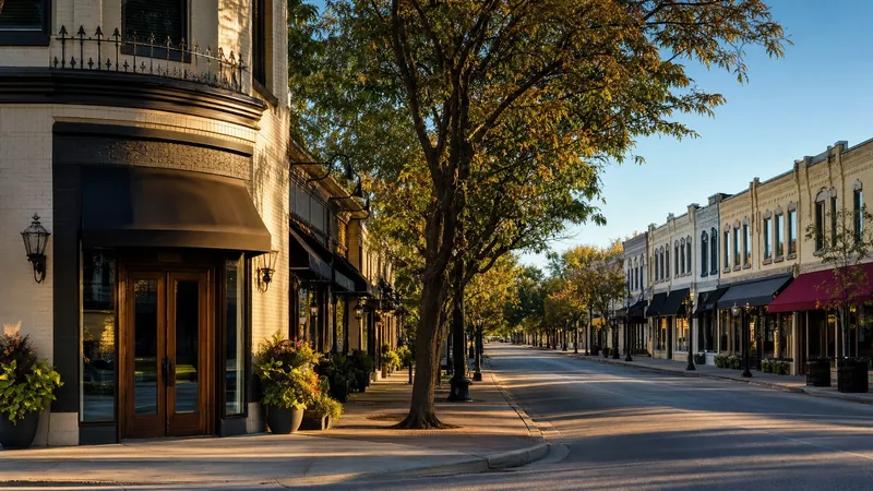 A southeastern Wisconsin commercial street with cream brick storefronts, Milwaukee County Business Licenses