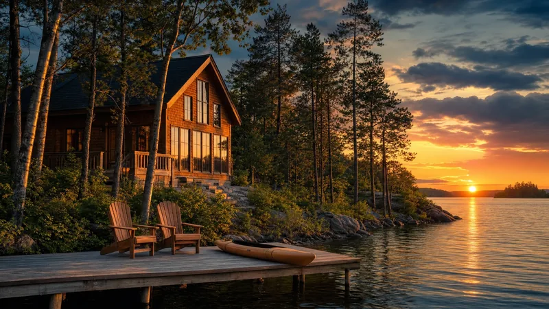 A lakeside Wisconsin vacation cabin with a dock and Adirondack chairs, How to Start a Bed and Breakfast in Wisconsin